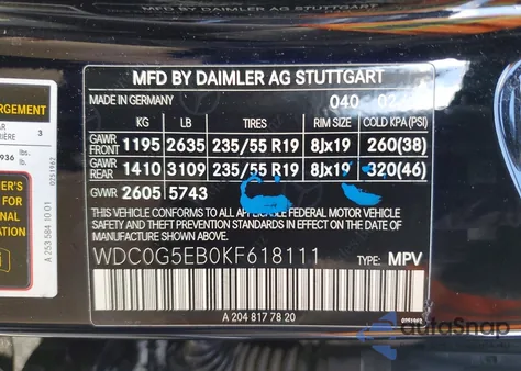 2019 Mercedes-Benz Glc 350E z USA, uszkodzony, nr VIN WDC0G5EB0KF618111